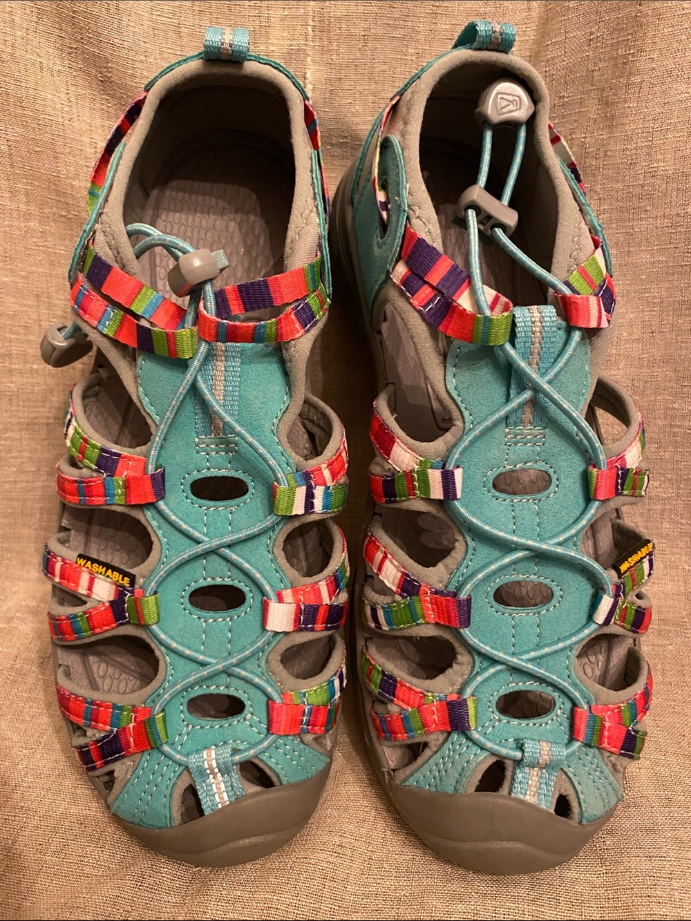 Keen Whisper Hybrid Trail Water Sandals with bungee toggle straps EU 38